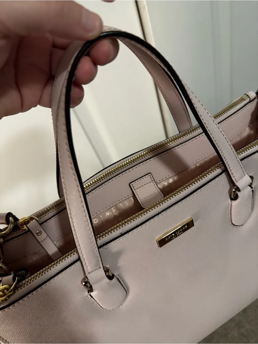 kate spade blush pink Leather Handbag
